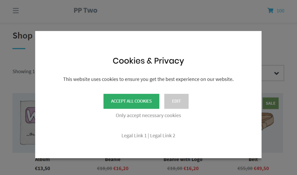 WordPress cookie consent popup