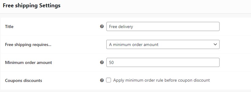 free-shipping-settings