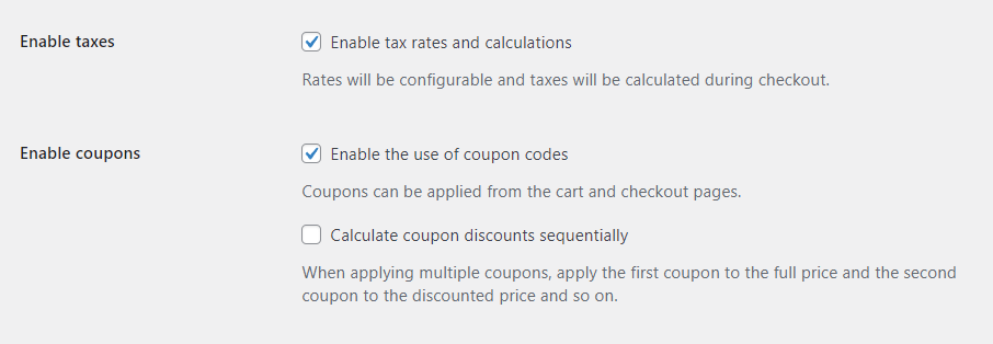 enable coupons at checkout woocommerce