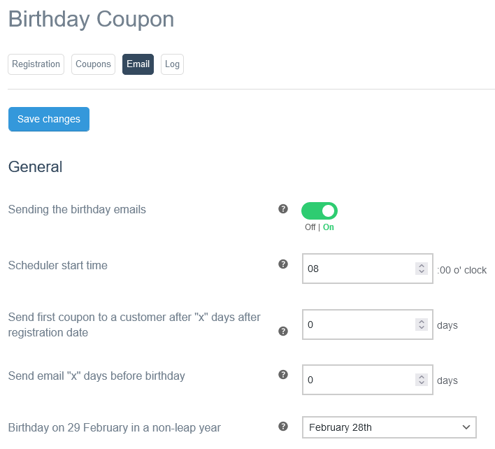 Birthday Coupon Email General