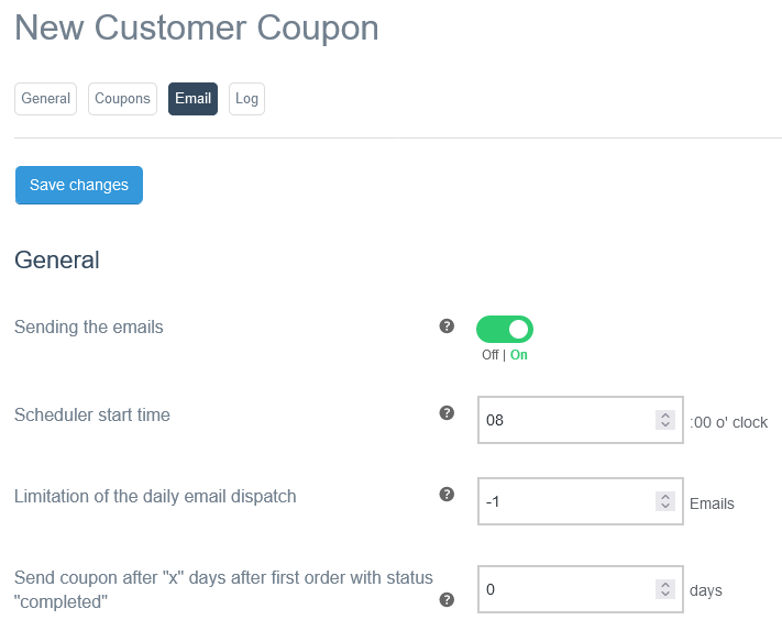 New Customer Coupon Email General